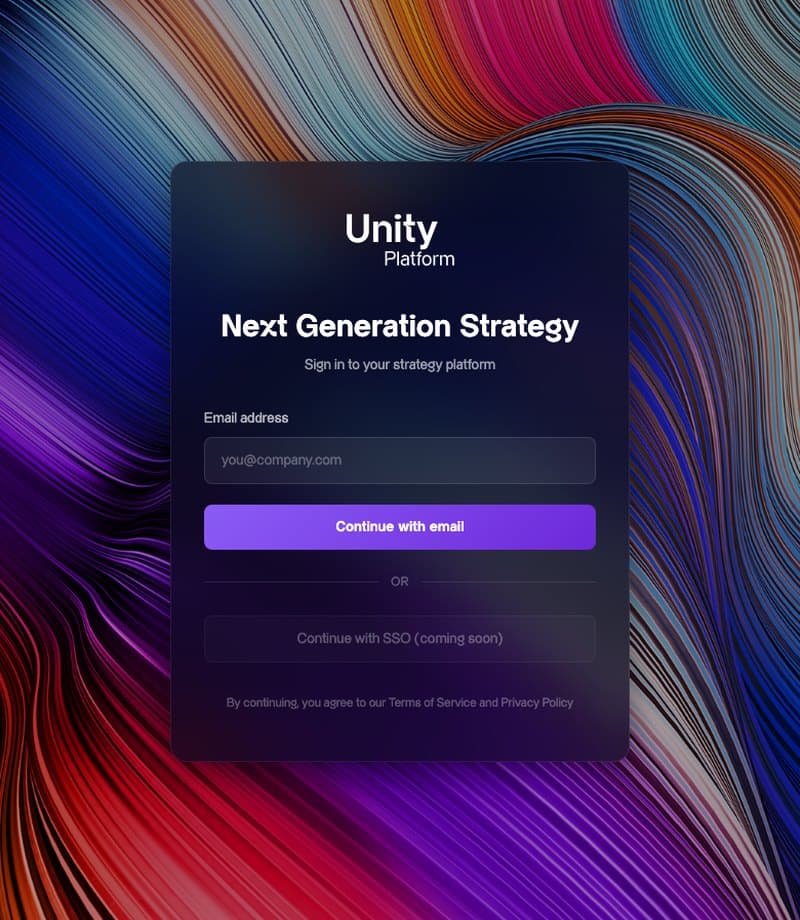 Unity Platform — Enterprise platform